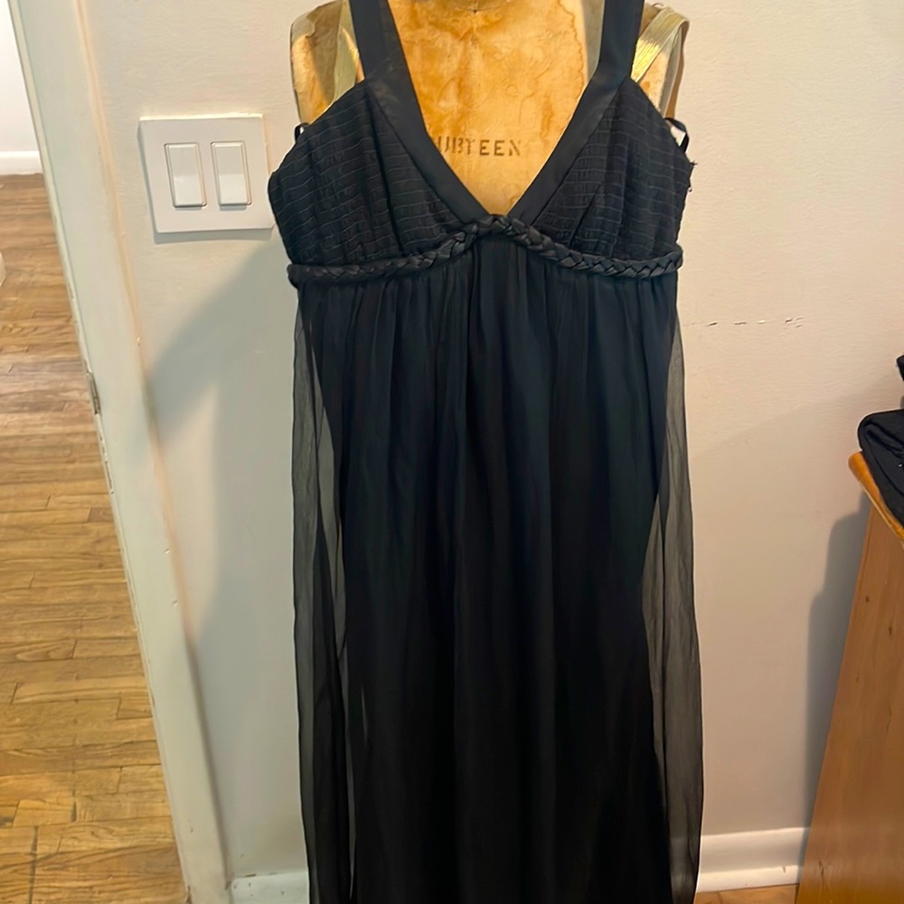 silk black dress